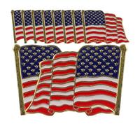 PACKOVE Spilla da Petto Design Creativo e Resistente 10 Pezzi Bandiera Americana in Ferro Decorazione per Feste e Shower