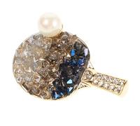 PACKOVE Spilla Da Tennistavolo in Cristallo Fermaglio Racchetta Da Tennis Tavolo Distintivo Elegante Per Vestiti Borse Cappelli e Giacche