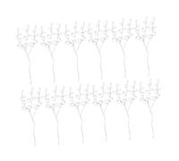 PACKOVE Steli di Fiori da Matrimonio in Acrilico Bianco Perline, Decorazione Fai da Te per Corona e Arredamento Casa, Ramo Artificiale Resistente per Composizioni Floreali, Set da 25