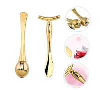 PACKOVE Stick Occhio Viso Rullo Massaggiante Strumento per Massaggio Occhi Mini Stile Portatile Lega di Zinco Superficie Liscia Favorisce Circolazione Sanguigna