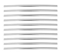 PACKOVE Strisce Decorative per Prese d'Aria Auto in PVC Argento 10 Pezzi, Resistenti allo Sbiadimento, Facili da Installare per Interni Climatizzatore Auto