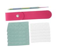 PACKOVE Strumento per Cuticole in Acciaio con Doppia Punta e Fogli Vetrata Spingicuticole con Raschietto Ergonomico per Manicure e Pedicure e Domestico