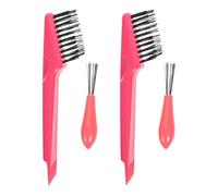PACKOVE Strumento Portatile per Pulizia Spazzola e Pettine in Abs, Resistente e Non Deformabile, per Saloni di Bellezza e Viaggi, Set 1 Pezzo Rosa