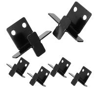 PACKOVE Supporti per Specchio da Parete 6 Pezzi in Acciaio Inox Ganci per Piastrelle Doppio Foro Porta Specchi e Clip Multiuso per Esposizione e Fissaggio su Ceramica