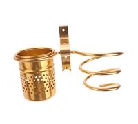 PACKOVE Supporto da Parete per Asciugacapelli Bagno in Alluminio Color Oro, Appendino Resistente Antiruggine Portaoggetti, Organizzatore Salvaspazio per Accessori Styling Chioma