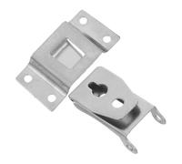 PACKOVE Supporto Lampada Staccabile Clip per Lampada da Elmetto in Acciaio Inossidabile (4 Fori, 1 Coppia) Argento per Turni Notturni e Ambienti Impegnativi