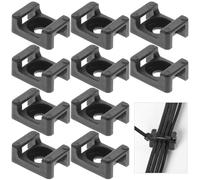 PACKOVE Supporto per Fascette Cablaggio 500 Pezzi in Abs Nero per Porta Viti e Clip Fissaggio Cavi per Ufficio e Abitazione