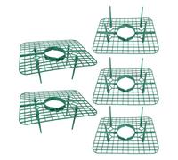 PACKOVE Supporto per Fragole in Vaso, 5 Pezzi, PP Verde, Base Stabile | Vasi Interni e Orti, Struttura Rialzata Forata, Riutilizzabile Stagione Dopo Stagione, per Colture Pendenti