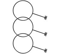 PACKOVE Supporto per Palline Robusto da Parete 3 Pezzi in Ferro Nero per Pallacanestro e Calcio, Espositore Resistente per Casa e Scaffale, Viti Incluse
