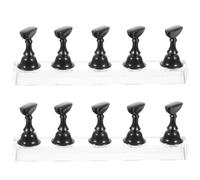 PACKOVE Supporto per Unghie in Acrilico e Magnetico per Esercitazioni Nail Art, Base Stabile per Principianti e Artisti, 2 Set per Lavoro e Formazione Manicure