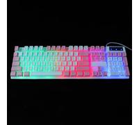 PACKOVE Tastiera da Gioco Meccanica Full Size Rosa 104 Tasti Retroilluminati Rgb Resistente All'usura e Supporto Pieghevole per Un'esperienza di Gioco Immersiva