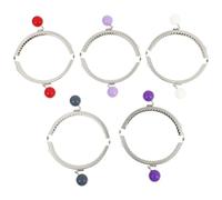 PACKOVE Telaio della Borsa 5 Pezzi in Lega da 10,5 CM Chiusura Semicircolare a Due Orecchie, Adatto per Progetti Fai da Te di Pochette e Portamonete