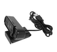 PACKOVE Telecamera USB 1080p per Videoconferenze su Computer Desktop | Microfono Integrato, Design Semplice da Tavolo, per Lezioni Online e Didattica a Distanza, Nero Plastico