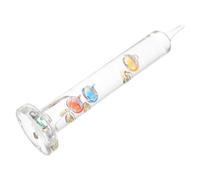 PACKOVE Termometro in Vetro Galileo a Sfera Colorata con Etichette Dorate, Indicatore di Temperatura Galleggiante per Interni, Ornamento da Scrivania e Regalo per Famiglia e Amici,