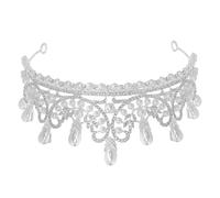 PACKOVE tiara nuziale delicato rosa toppers diademi nuziali mer nuziale per sposa Tiara per donne sposate diademi per ragazze diadema di compleanno per le donne Lega di zinco Silver