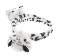 PACKOVE Tiger Headband Plush Makeup Hairband Per Spa e Lavaggio Viso Carattere Cartone Tigre Accessorio Comodo Per Donna Per Trattamenti Di Bellezza e Trucco