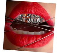 PACKOVE Tooth Grills Halloween Accessori Goth e Hip Hop per Dentiera Vuota Leggera per Cosplay e Feste