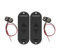 PACKOVE Vano batteria per chitarra e basso elettrico 9V, portabatterie in plastica nera con accessori inclusi, custodia compatibile per scene live e studio