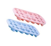PACKOVE Vaschette per Ghiaccio con 18 Scomparti a Forma di Stella, Mezzaluna e Cuore Set 2 Pezzi in Silicone e Pp Contenitore per Ghiaccio Flessibile con Coperchio per Casa