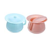 PACKOVE Vaso Portatile Per Per Bambini e Anziani Con Coperchio Sigillante, Set Da 2 Pezzi (blu Rosa), Materiale Rinforzato, Leggero e Facile Da Pulire Per Uso Domestico e Mobilità