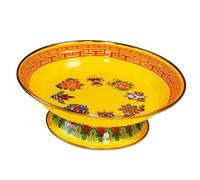 PACKOVE Vassoio Buddista per Offerte in Smalto Base Alta, Piatto Tributo per Altari Buddisti, Accessorio Decorativo per Casa e Tempio, Adatto per Frutta Sacrificale e Rituali Religiosi