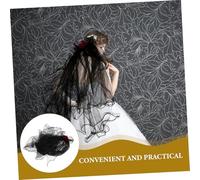 PACKOVE Veil per Halloween Sposa con Rosse Accessorio Artigianale per Costume Strega e in Maschera Adatto per Carnevale e dei Morti