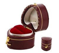 PACKOVE Vintage Heart-shaped Mini Jewelry Box Portable Travel Case Retro Ring Holder Organizer per e Ragazze Custodia Compatta e Protettiva per e Accessori