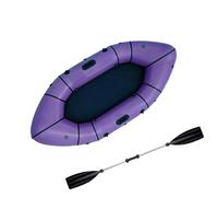 Packraft Canoa Gonfiabile - Kayak Da Pesca Leggero In PVC, Gonfiaggio Rapido, Compatto Per Escursioni In Bicicletta, Portata 200kg, In orsa Trasporto(Purple)