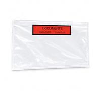 PACKY - Buste DL 225x122mm "Documents Enclosed" Adesive - 100 Pezzi