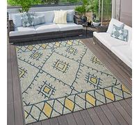 Paco Home Grandi tappeti per esterni, per cucina, balcone e terrazza, vari motivi e colori, Dimensione:80x150 cm, Colore:Giallo
