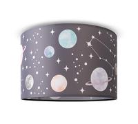 Paco Home Lampada A Soffitto Cameretta Dei Bambini Baby Paralume Tessuto Rotonda Nuvole Cielo Stelle E27