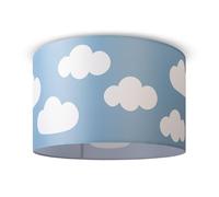 Paco Home Lampada A Soffitto Cameretta Dei Bambini Baby Paralume Tessuto Rotonda Nuvole Cielo Stelle E27
