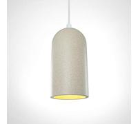 Paco Home Lampada a sospensione a, E27, per soggiorno, sala da pranzo, cucina, regolabile in altezza, Colore: Béton Grès Blanc, Lampadina: Senza illuminante