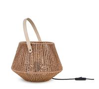 Paco Home Lampada Da Tavolo Lampada Da Comodino Lampada Da Lettura Paralume Cesto Deco Boho E27, Tipo di lampada:Tipo 2, Colore:Natura