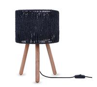 Paco Home Lampada Da Tavolo Lampada Da Comodino Lampada Da Lettura Paralume Cesto Deco Boho E27, Tipo di lampada:Tipo 4, Colore:Nero