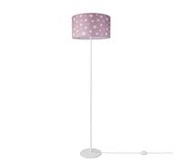 Paco Home Lampada Da Terra Bambini Lettura Cameretta Paralume Tessuto Rotondo Stelle Luna Bebè E27