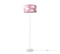 Paco Home Lampada Da Terra Bambini Lettura Cameretta Paralume Tessuto Rotondo Stelle Luna Bebè E27, Colore:Design 10 (Ø38 cm), Tipo di lampada___Colore:Lampada da terra a gamba singola - Bianca