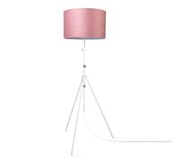 Paco Home Lampada Da Terra Salotto Altezza Regolabile 121,5 A 176,5 cm Interruttore Treppiede Velour Paralume Monocolore Cavo 2,5m E27