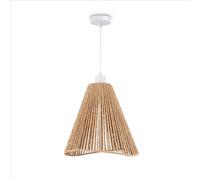 Paco Home LED Ciondolo Soggiorno Lampada a sospensione Sala da pranzo Ciondolo Cucina Paralume Carta Deco Stile Boho E27, Colore:Bianco, Tipo di lampada___Colore:Typ 3
