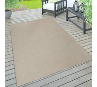 Paco Home Per interni e esterni, per terrazza e balcone, anti-intemperie, tinta unita, Dimensione:140x200 cm, Colore:Beige