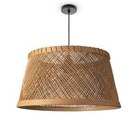 Paco Home Plafone Bambù Sospensione Boho Soggiorno Lampada A Cesto Natura Vintage E27 Retrò Bar, Tipo di lampada:Luce a sospensione - Tipo 3, Colore/Dimensione:Beige (Ø42 cm)