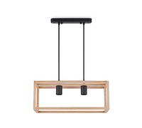 Paco Home Sospensione Deco Soggiorno Plafone Pranzo Tavolo Lampada Camera Da Letto Diffusore Legno E27, Tipo di lampada:Luce a sospensione - Tipo 5, Colore:Legno