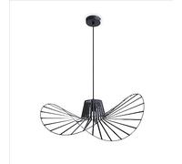 Paco Home Sospensione LED Soggiorno Sala Da Pranzo Camera Da Letto Design Moderno Alla Moda Alluminio E27, Colore:Schwarz (Ø70cm), Tipo di lampada___Colore:Luce a sospensione - Nero