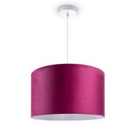 Paco Home Sospensione Salotto Paralume Velour Sospensione Vintage Monocolore Velluto E27 Cavo In Tessuto 1,5m Regolabile