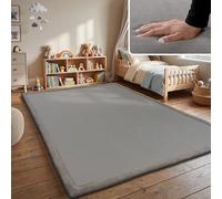 Paco Home Tappeto Bambini Cameretta Bambina Ragezzi Tappeto Morbido Antiscivolo Moderno, Dimensione:200x350 cm, Colore:Grigio