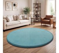 Paco Home Tappeto Bambini Cameretta Bambina Ragezzi Tappeto Morbido Antiscivolo Moderno, Dimensione:80 cm tondo, Colore:Blu