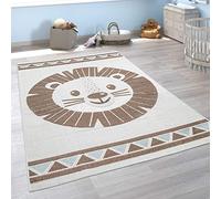 Paco Home Tappeto Bambini Cameretta Bambini Tappeto Outdoor Tappeto Da Gioco Animali 3D, Dimensione:140x200 cm, Colore:Beige