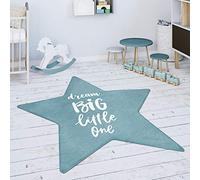 Paco Home Tappeto Bambini Femmine Maschi Tappeto Cameretta Stelle Moderno Con Scritta, Dimensione:Forma a stella da 120 cm, Colore:Blu