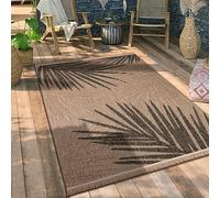 Paco Home Tappeto Cucina Da Esterno Salotto Moderno Balcone Terrazo Motivo Boho Motivo Floreale Motivo Geometrico, Dimensione:80x150 cm, Colore:Beige 2
