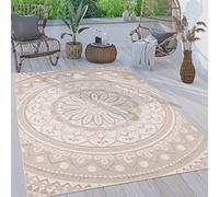 Paco Home Tappeto Cucina Da Esterno Salotto Moderno Balcone Terrazo Motivo Persiano Marocco Etnico Mandala, Dimensione:120x160 cm, Colore:Sable